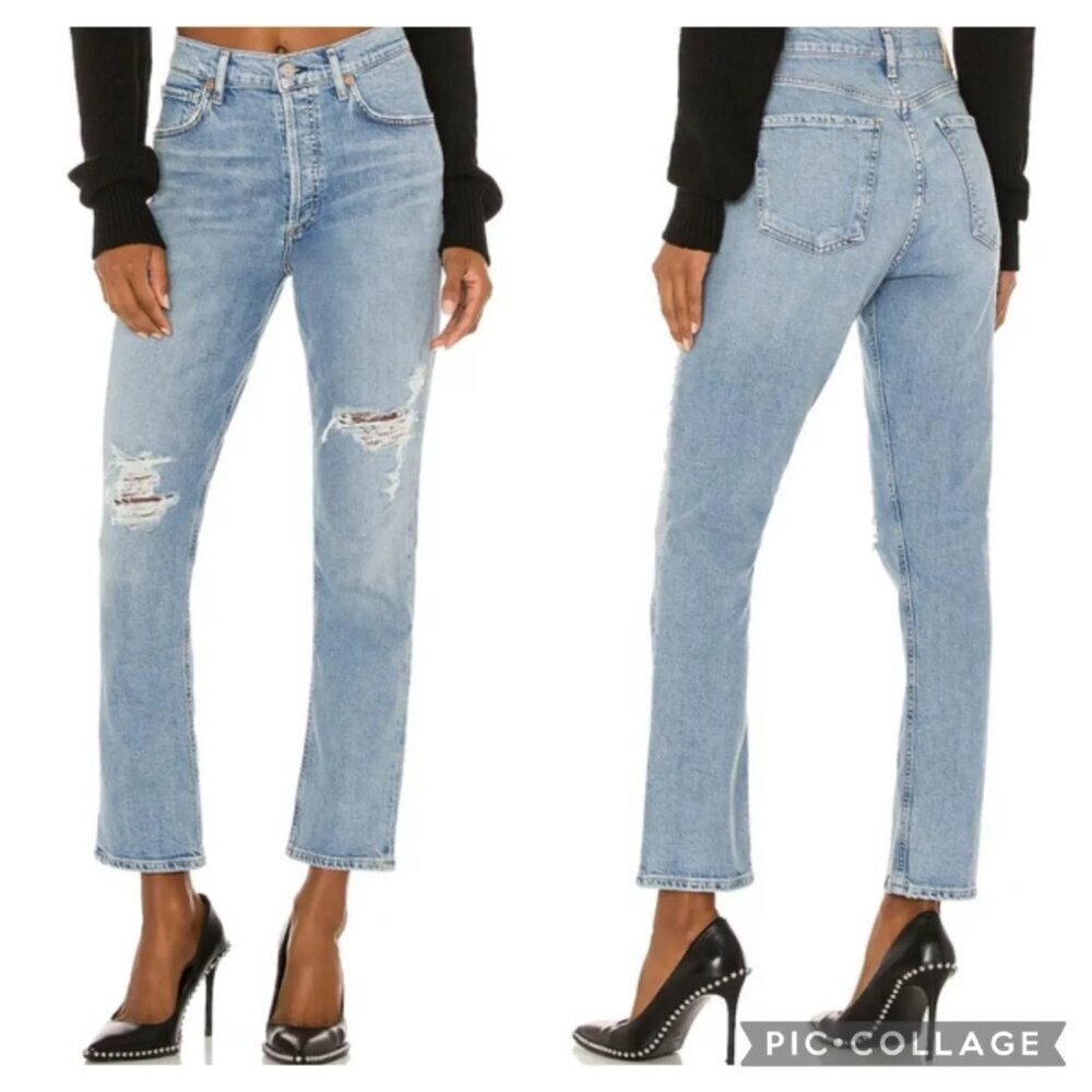 CITIZENS OF HUMANITY PREMIUM VINTAGE CHARLOETTE HIGH RISE STRAIGHT LEG JEANS